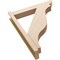 Ekena Millwork 6-in W x 32-in D x 40-in H Funston Slat Rough Cedar Woodgrain TimberThane Outlooker, Primed Tan OUTUR060X32X40FST24RCPR - alternate 3